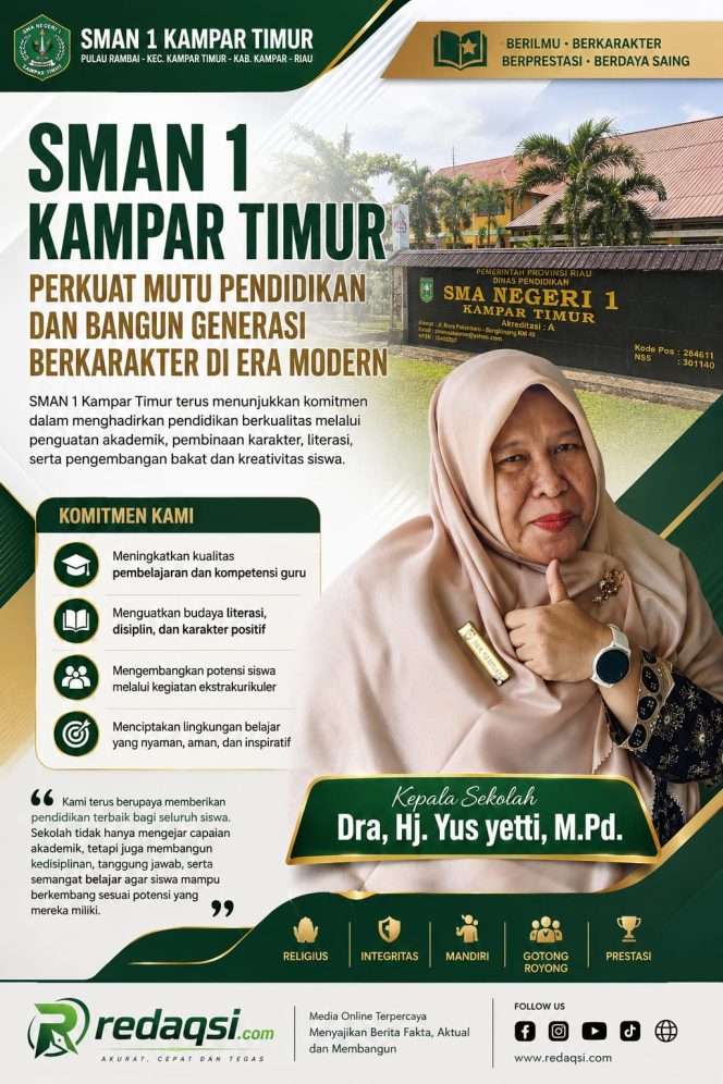 
					SMAN 1 Kampar Timur Perkuat Mutu Pendidikan dan Bangun Generasi Berkarakter di Era Modern