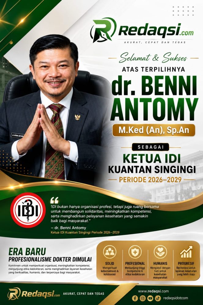 
					Benni Antomy Pimpin IDI Kuansing 2026–2029, Era Baru Profesionalisme Dokter Dimulai
